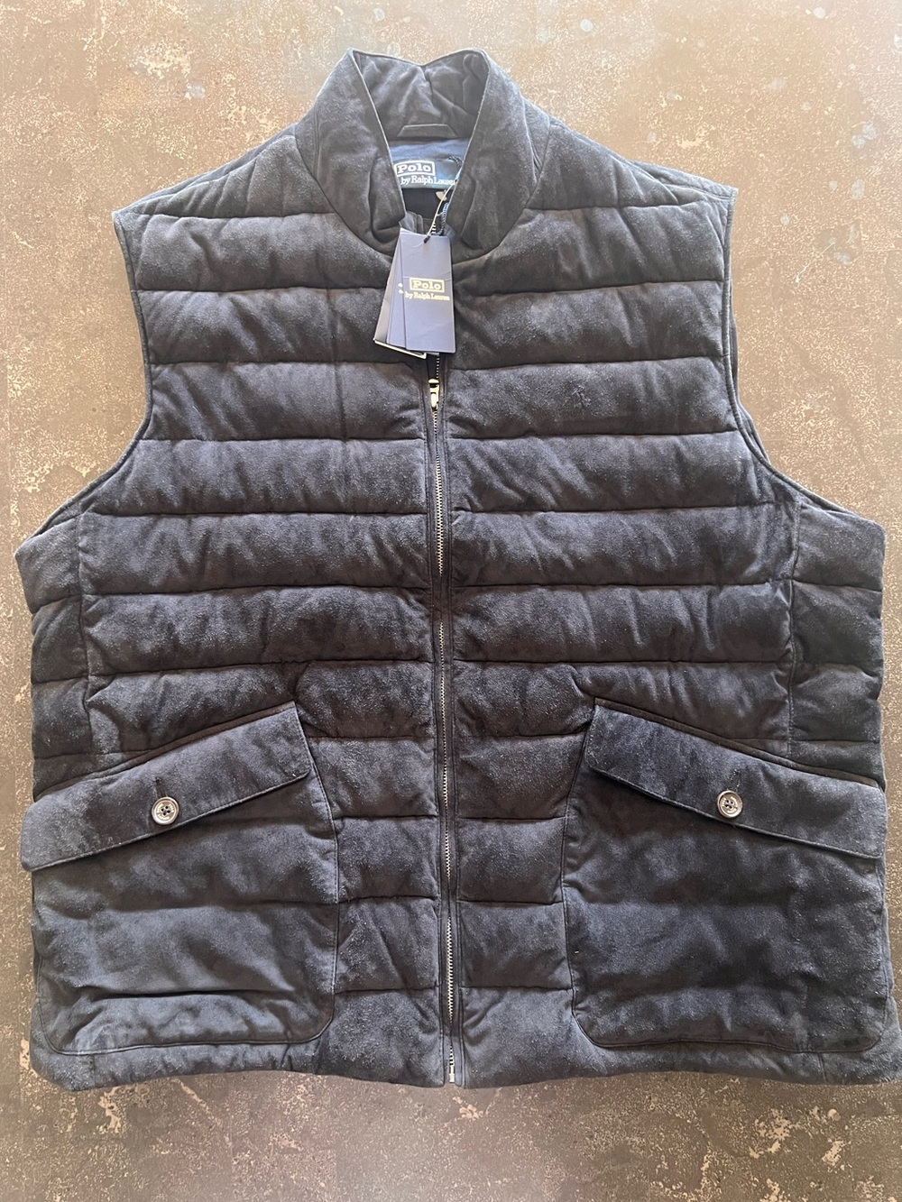 Ralph Lauren Men's Quilted Vest in Navy Blue